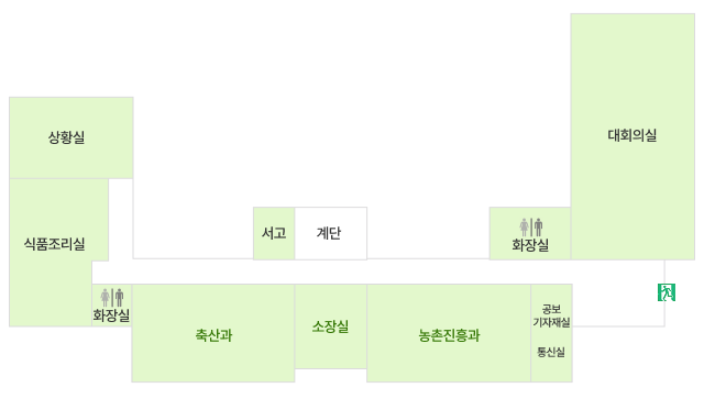 공주시 농업기술센터 2층 안내도 이미지로 자세한 내용은 하단을 참고해주세요.